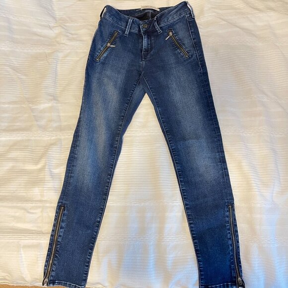 Mavi Carlotta Zipper Jeans Dark Blue - US 25 - Picture 6 of 14